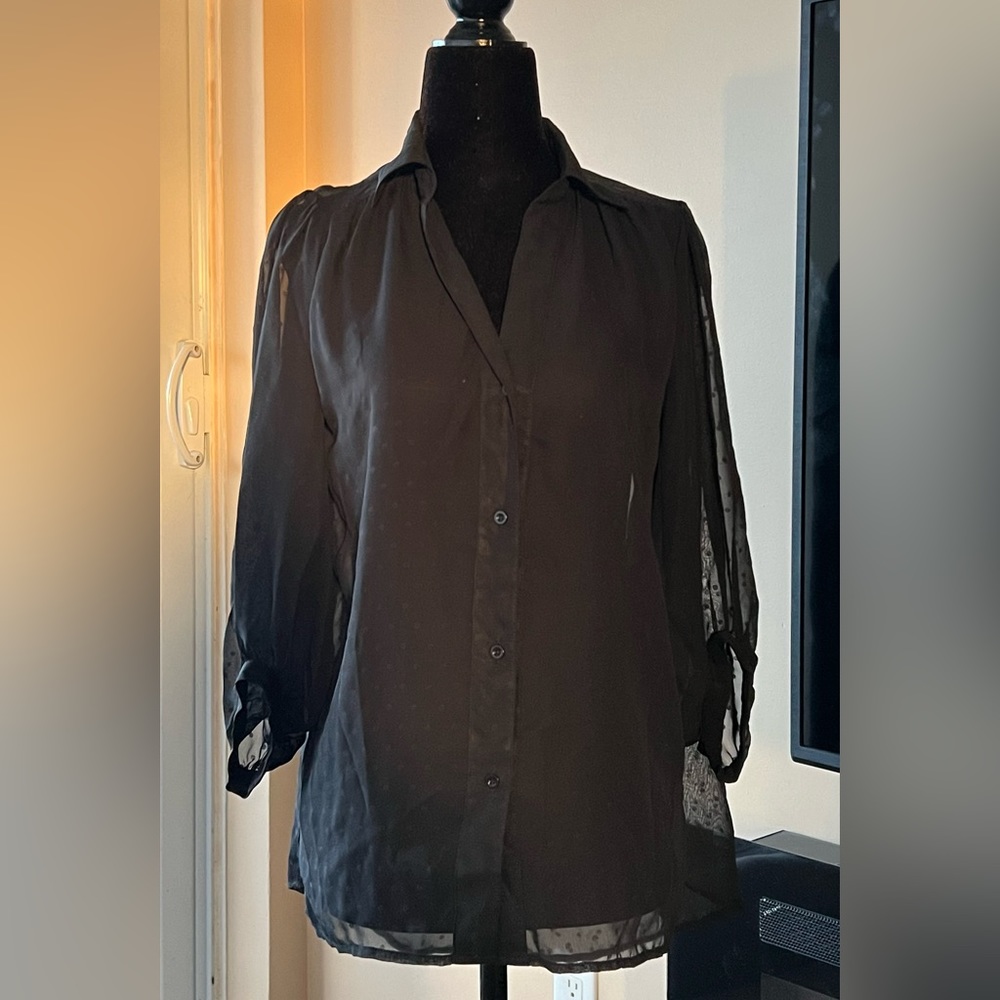 MINKPINK Sheer Collared Blouse